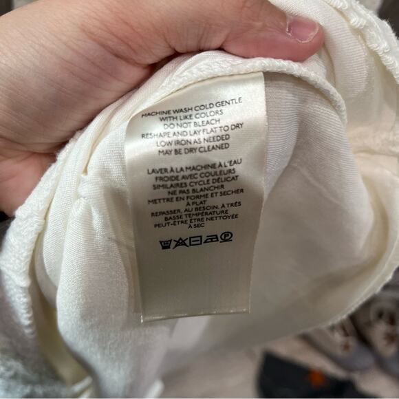 Anthropologie Textured Knit Midi Dress Bustier Ivory Womens Size Small *FLAW - Picture 6 of 11